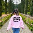 I Train Superheroes For Teacher Coach Men Women Women's Sweatshirt Back Print Light Pink I Train Superheroes For Teacher Coach Men Women Women's Sweatshirt Back Print Light Pink