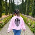 Trilobite Fossil Geology Teacher Student Geologist Women's Sweatshirt Back Print Light Pink Trilobite Fossil Geology Teacher Student Geologist Women's Sweatshirt Back Print Light Pink