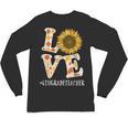 4th Grade Teacher Love Autumn Fall Sunflower Appreciation Unisex Long Sleeve T-Shirt, trending gift
