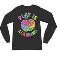Apple Retro Play Is Learning Kindergarten Teacher Daycare Unisex Long Sleeve T-Shirt, trending gift