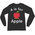 A Is For Apple Toddler Kindergarten Preschool Teacher Unisex Long Sleeve T-Shirt, trending gift A Is For Apple Toddler Kindergarten Preschool Teacher Unisex Long Sleeve T-Shirt, trending gift