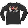 Art Teacher Peace Love Art For Artists And Painters Unisex Long Sleeve T-Shirt, trending gift Art Teacher Peace Love Art For Artists And Painters Unisex Long Sleeve T-Shirt, trending gift