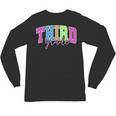 Back To School Neon Checkered Third Grade Colorful Teacher Unisex Long Sleeve T-Shirt, trending gift Back To School Neon Checkered Third Grade Colorful Teacher Unisex Long Sleeve T-Shirt, trending gift