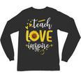 Back To School Teach Love And Inspire Teacher Sunflower Unisex Long Sleeve T-Shirt, trending gift