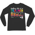 Battery Life Of a Teacher Shirt Thanksgiving Teacher Unisex Long Sleeve T-Shirt, trending gift Battery Life Of a Teacher Shirt Thanksgiving Teacher Unisex Long Sleeve T-Shirt, trending gift