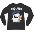 Boo Jour Ghost French Teacher Vintage Teacherlife Groovy Unisex Long Sleeve T-Shirt, trending gift