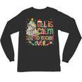 Book Tree All Is Calm Said No Teacher Ever Christmas Unisex Long Sleeve T-Shirt, trending gift Book Tree All Is Calm Said No Teacher Ever Christmas Unisex Long Sleeve T-Shirt, trending gift