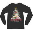 All Booked For Christmas Xmas Tree Teacher Holiday Pajamas Unisex Long Sleeve T-Shirt, trending gift All Booked For Christmas Xmas Tree Teacher Holiday Pajamas Unisex Long Sleeve T-Shirt, trending gift