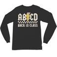 Boys Girls Teachers Rock Back To School ABCD Back In Class Unisex Long Sleeve T-Shirt, trending gift