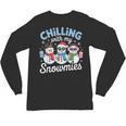 Chillin With My Snowmie Women Christmas Snowman Teacher Snow Unisex Long Sleeve T-Shirt, trending gift