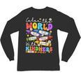 Color The World With Kindness Crayon Positivity Teacher Unisex Long Sleeve T-Shirt, trending gift