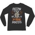 Creepin It Real With My 1st Grade Monsters Halloween Teacher Unisex Long Sleeve T-Shirt, trending gift Creepin It Real With My 1st Grade Monsters Halloween Teacher Unisex Long Sleeve T-Shirt, trending gift