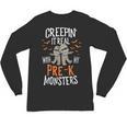 Creepin It Real Pre-K Monsters Halloween Preschool Teacher Unisex Long Sleeve T-Shirt, trending gift