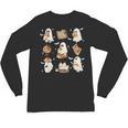 Cute Ghosts Reading Book Bookworm Halloween History Teacher Unisex Long Sleeve T-Shirt, trending gift