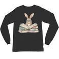 Cute Reading Bunny Glasses Books Bookworm Reader Teacher Unisex Long Sleeve T-Shirt, trending gift
