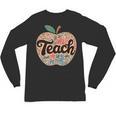 Cute Teacher With Apple Retro Teacher Kids Back To School Unisex Long Sleeve T-Shirt, trending gift