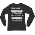 Dear Parents Your Expectations Of Teachers Should Match Men Women Unisex Long Sleeve T-Shirt, trending gift Dear Parents Your Expectations Of Teachers Should Match Men Women Unisex Long Sleeve T-Shirt, trending gift