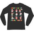 What Are We Doing Today PE Teacher Snowman Christmas Unisex Long Sleeve T-Shirt, trending gift