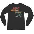 Equality Inclusion Diversity Equity Love Never Fails Teacher Unisex Long Sleeve T-Shirt, trending gift Equality Inclusion Diversity Equity Love Never Fails Teacher Unisex Long Sleeve T-Shirt, trending gift