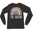 ESL Squad Teacher Crew Team Back To School English Rainbow Unisex Long Sleeve T-Shirt, trending gift