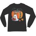 Fall Book Pumpkin Ghost Reading Books Halloween Teacher Unisex Long Sleeve T-Shirt, trending gift Fall Book Pumpkin Ghost Reading Books Halloween Teacher Unisex Long Sleeve T-Shirt, trending gift