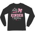 First Day Of School Teacher Girl Coquette Hello Kindergarten Unisex Long Sleeve T-Shirt, trending gift First Day Of School Teacher Girl Coquette Hello Kindergarten Unisex Long Sleeve T-Shirt, trending gift
