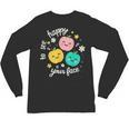 Groovy Happy To See Your Face Teacher School Appreciation Unisex Long Sleeve T-Shirt, trending gift