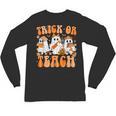 Groovy Teacher Halloween Trick Or Teach Ghost Men Women Kids Unisex Long Sleeve T-Shirt, trending gift