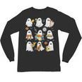 Halloween Ghost Music Teacher Playing Instruments Unisex Long Sleeve T-Shirt, trending gift