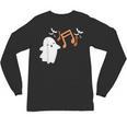 Halloween Music Note Ghost Teacher Fall Musical Instrument Unisex Long Sleeve T-Shirt, trending gift
