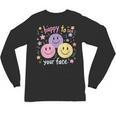 Happy To See Your Face Smile Face Teacher Back To School Unisex Long Sleeve T-Shirt, trending gift