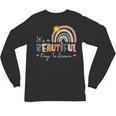 It's A Beautiful Day To Learn Cute Rainbow Boho Teacher Unisex Long Sleeve T-Shirt, trending gift It's A Beautiful Day To Learn Cute Rainbow Boho Teacher Unisex Long Sleeve T-Shirt, trending gift