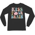 Kiss Your Brain Teacher Inspire Educate Groovy Retro Vintage Unisex Long Sleeve T-Shirt, trending gift Kiss Your Brain Teacher Inspire Educate Groovy Retro Vintage Unisex Long Sleeve T-Shirt, trending gift