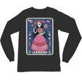 La Maestra Halloween Mexican Bingo Card Teacher Lottery Card Unisex Long Sleeve T-Shirt, trending gift