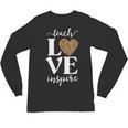 Love Leopard Print Teacher Cheetah School Inspire Teach Unisex Long Sleeve T-Shirt, trending gift