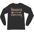 Motivational Progress Over Perfection Back To School Teacher Unisex Long Sleeve T-Shirt, trending gift