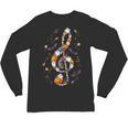 Music Note Symbol Halloween For Music Teacher Musicians Unisex Long Sleeve T-Shirt, trending gift