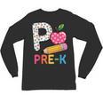 P Is For Pre K Teacher Student Pencil Apple Back To School Unisex Long Sleeve T-Shirt, trending gift P Is For Pre K Teacher Student Pencil Apple Back To School Unisex Long Sleeve T-Shirt, trending gift