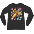 Pencil Leopard Coquette Bow Teacher Life Back To School Unisex Long Sleeve T-Shirt, trending gift