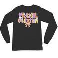 Physical Education Halloween Bow Checkered Teacher Ghost PE Unisex Long Sleeve T-Shirt, trending gift