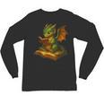 Reading Dragon Shirt For Bookish Teacher Librarian Bookworm Unisex Long Sleeve T-Shirt, trending gift