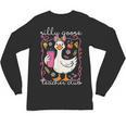 Silly Goose Teacher Club Animal Lover Groovy Teacher Unisex Long Sleeve T-Shirt, trending gift