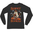 Sorry I'm Booked Ghost Reading Book Lover Teacher Halloween Unisex Long Sleeve T-Shirt, trending gift Sorry I'm Booked Ghost Reading Book Lover Teacher Halloween Unisex Long Sleeve T-Shirt, trending gift