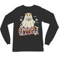 Spooky Teacher Groovy Retro Ghost Teacher Halloween 2023 For Men Women Kids Unisex Long Sleeve T-Shirt, trending gift