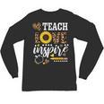 TEACH LOVE INSPIRE Teacher Sunflower Appreciation Unisex Long Sleeve T-Shirt, trending gift
