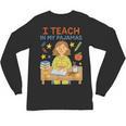 I Teach In My Pajamas Crayon Home School Teacher PJs Unisex Long Sleeve T-Shirt, trending gift