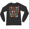 Teacher Christmas Alphabet Back To School Holiday Learning Unisex Long Sleeve T-Shirt, trending gift Teacher Christmas Alphabet Back To School Holiday Learning Unisex Long Sleeve T-Shirt, trending gift