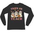 Teacher Halloween Trick Or Teach Cute Ghost Coffee Pumpkins Unisex Long Sleeve T-Shirt, trending gift Teacher Halloween Trick Or Teach Cute Ghost Coffee Pumpkins Unisex Long Sleeve T-Shirt, trending gift
