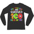 My Teacher Survived 100 Days Of Me 100 Days Of School Unisex Long Sleeve T-Shirt, trending gift My Teacher Survived 100 Days Of Me 100 Days Of School Unisex Long Sleeve T-Shirt, trending gift