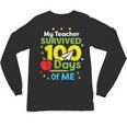 My Teacher Survived 100 Days Of Me Unisex Long Sleeve T-Shirt, trending gift My Teacher Survived 100 Days Of Me Unisex Long Sleeve T-Shirt, trending gift